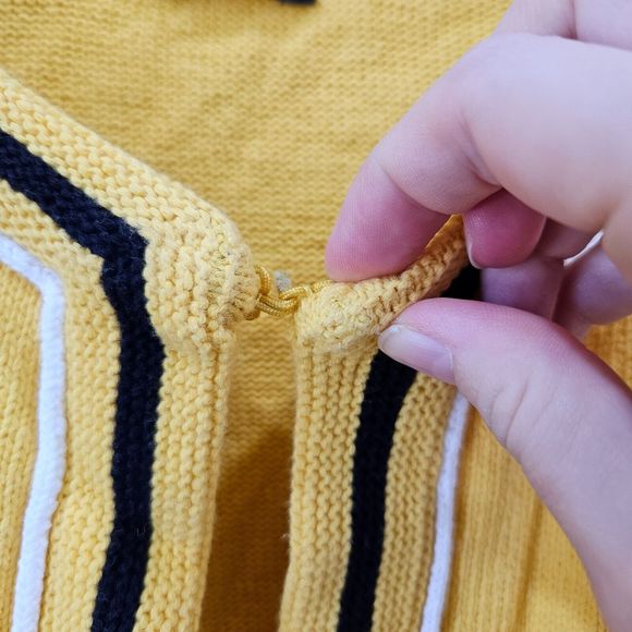 Talbots Womens Charming Knit Cardigan Plus Size Yellow Vibrant Feminine Mature - Picture 4 of 10